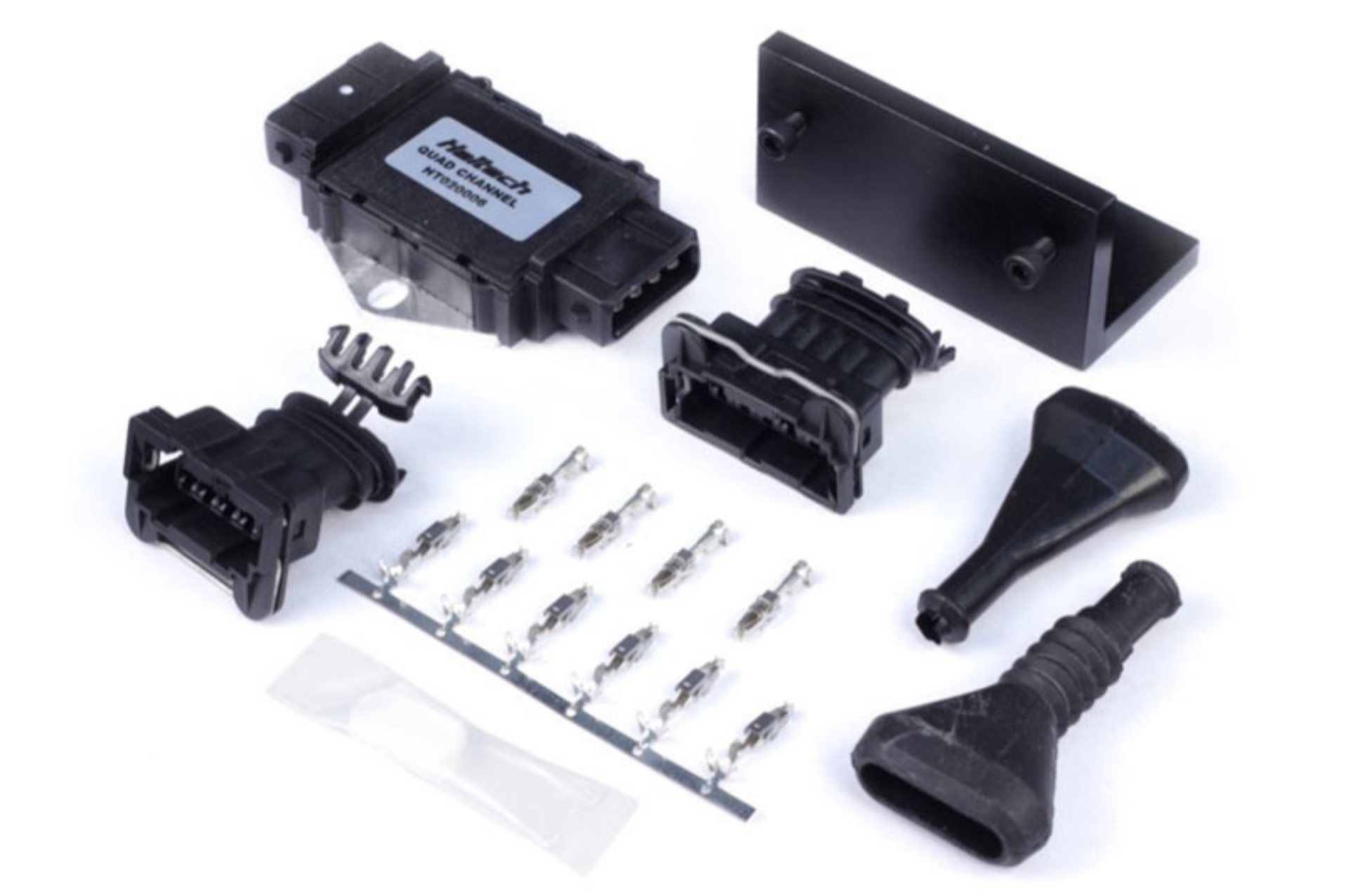 Picture of Haltech Quad Channel OEM Igniter DUMB w-Plugs-Pins-Mounting Bracket-Paste