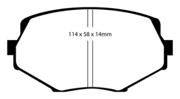Picture of EBC 94-01 Mazda Miata MX-5 Bluestuff Front Brake Pads