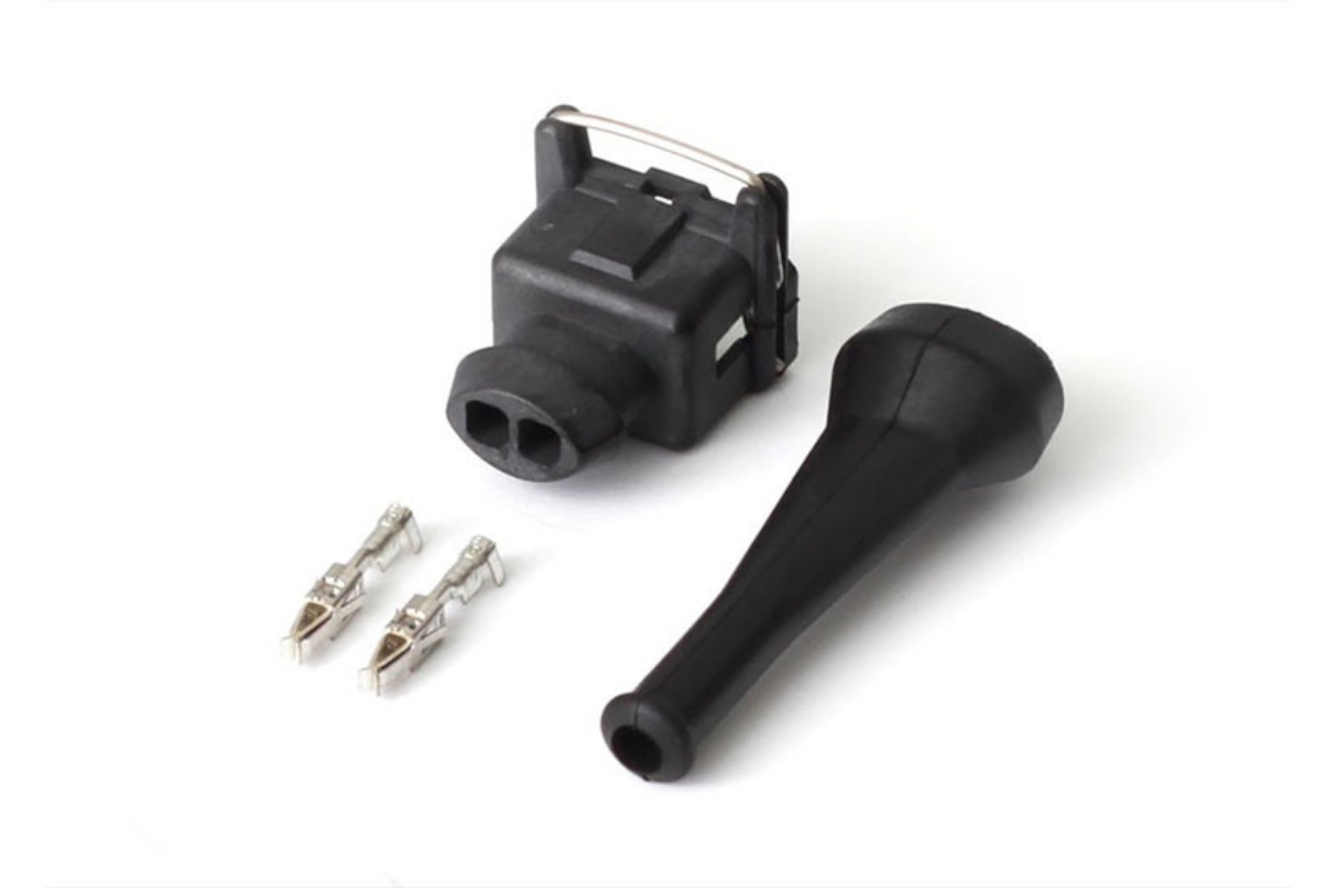Picture of Haltech Bosch EV1 Square 2 Pin Junior Timer Female Connector Plug & Pins