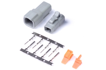 Picture of Haltech Matching Set of Deutsch DTM-4 Connectors 7-5 Amp Plug & Pins