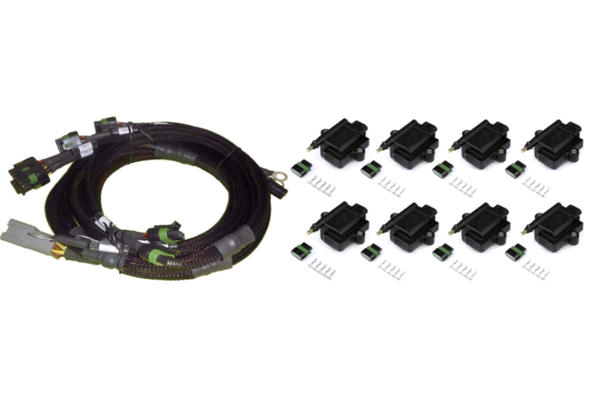 Picture of Haltech 8 Channel Individual High Output IGN-1A Inductive Coil & Harness Kit