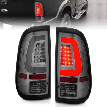 Picture of ANZO 2008-2016 Ford F-250 LED Taillights Chrome Housing Smoke Lens Pair