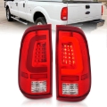 Picture of ANZO 2008-2016 Ford F-250 LED Taillights Chrome Housing Red-Clear Lens Pair