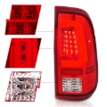 Picture of ANZO 2008-2016 Ford F-250 LED Taillights Chrome Housing Red-Clear Lens Pair