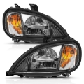 Picture of ANZO 1996-2013 Freightliner Columbia LED Crystal Headlights Black Housing w- Clear Lens Pair