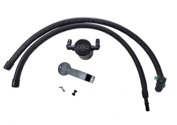 Picture of J&L 2020-2024 Ford Explorer 2-3L EcoBoost Driver Side Oil Separator 3-0 - Black Anodized