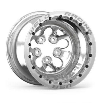 Picture of Weld Alpha-1 15x15 - 5x4-75 BP -5in- BS Polished Wheel - Polished Double Beadlock MT
