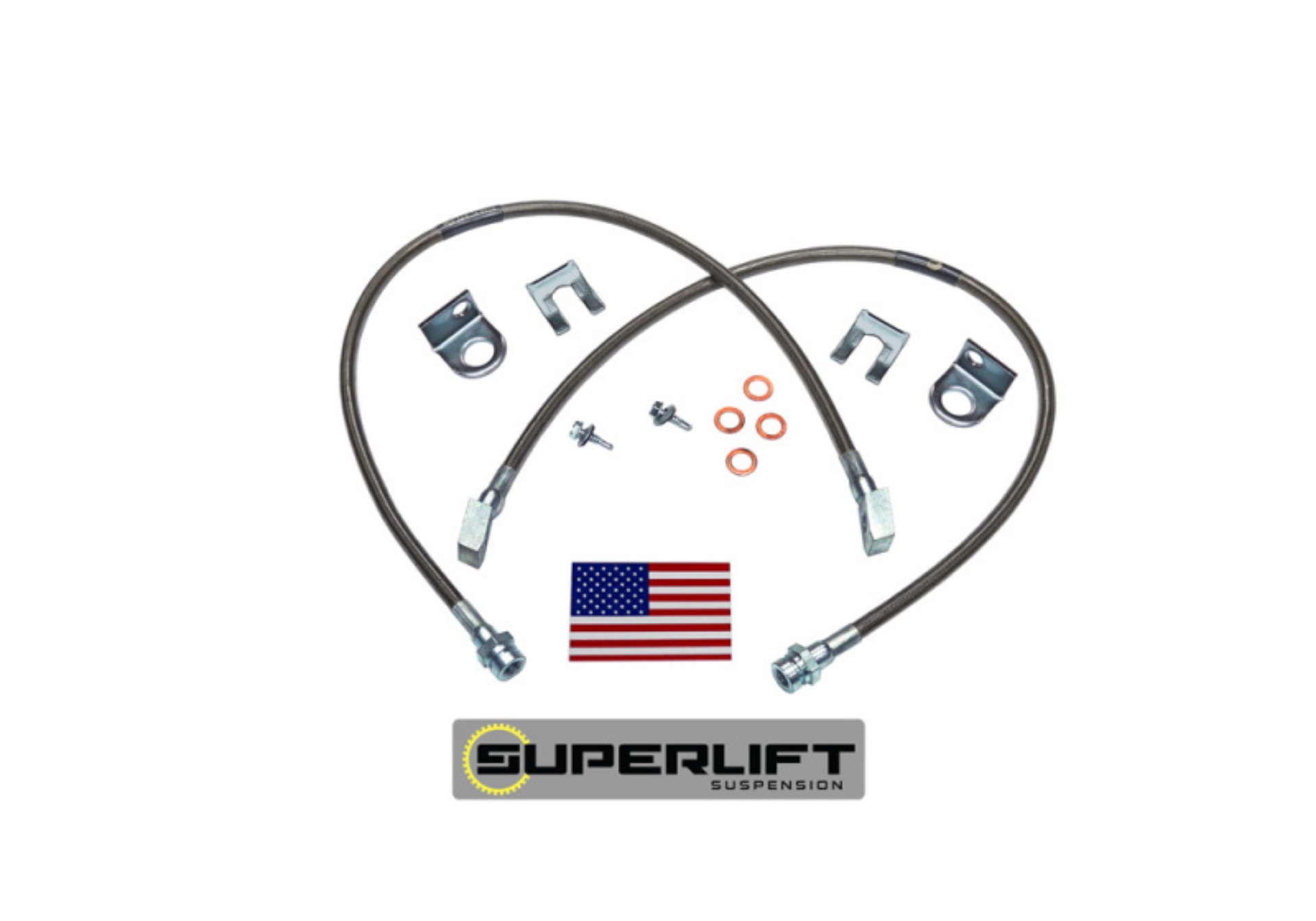Picture of Superlift 76-86 Jeep CJ5 - CJ7 3in plus Lift Single Bullet Proof Brake Hose
