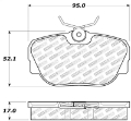 Picture of StopTech 87-93 Saab 900 Street Select Brake Pads Front - Rear