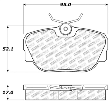 Picture of StopTech 87-93 Saab 900 Street Select Brake Pads Front - Rear