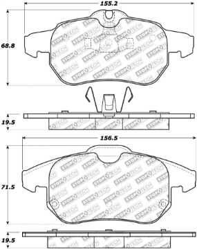 Picture of StopTech 06-11 Saab 9-3 Street Select Brake Pads w-Hardware - Front