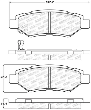 Picture of StopTech Street Select Brake Pads w-Hardware - Rear