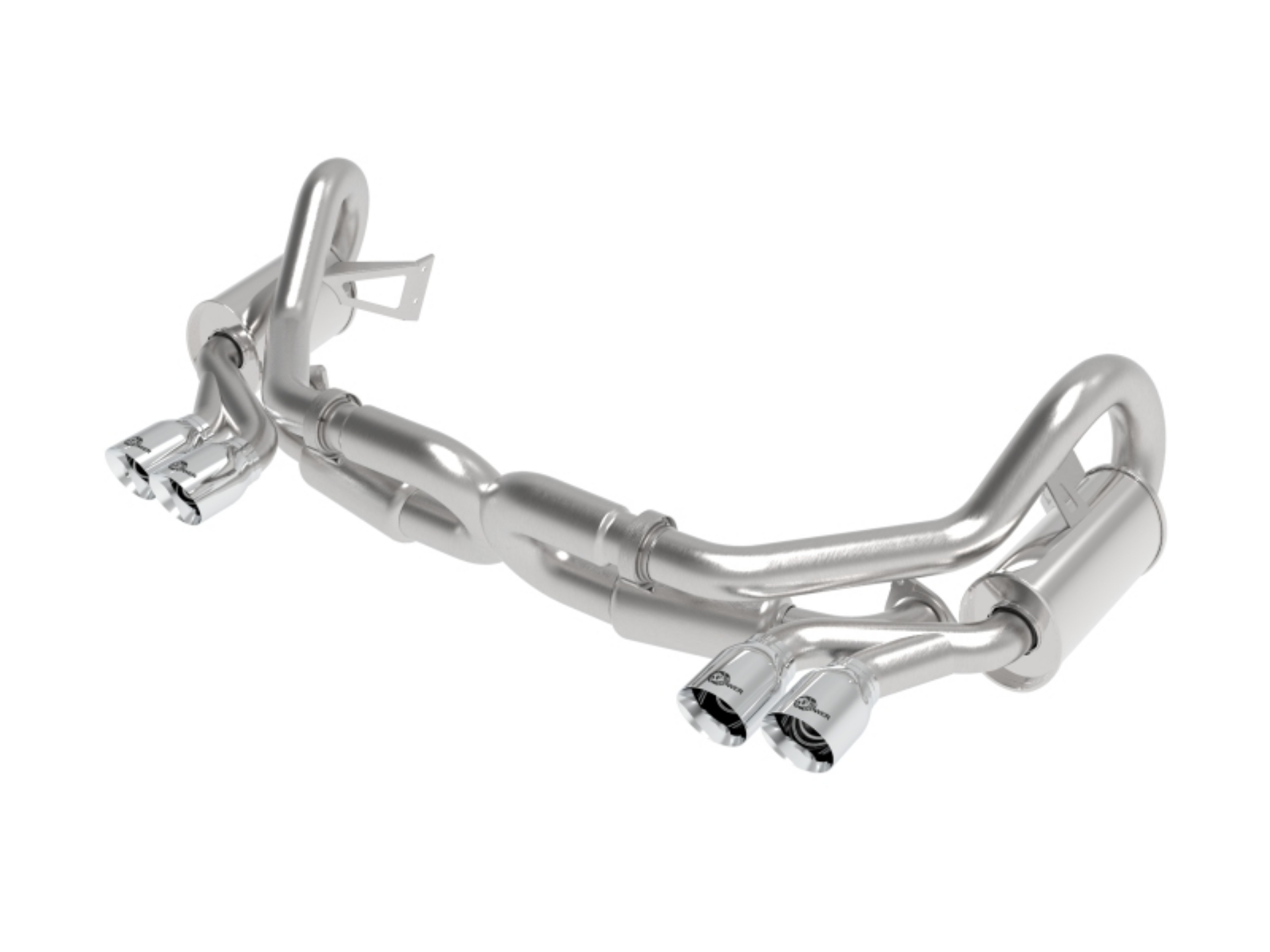 Picture of aFe MACHForce XP 12-16 Porsche 911 Carrera H6-3-8L SS-304 Cat-Back Exhaust w- Polished Quad Tips