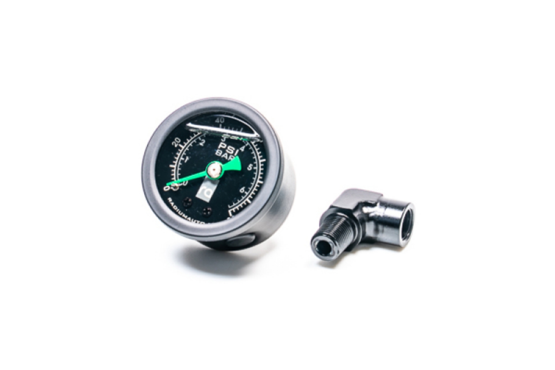 Picture of Radium Engineering 0-100 PSI Fuel Pressure Gauge With 90 Degree Adapter