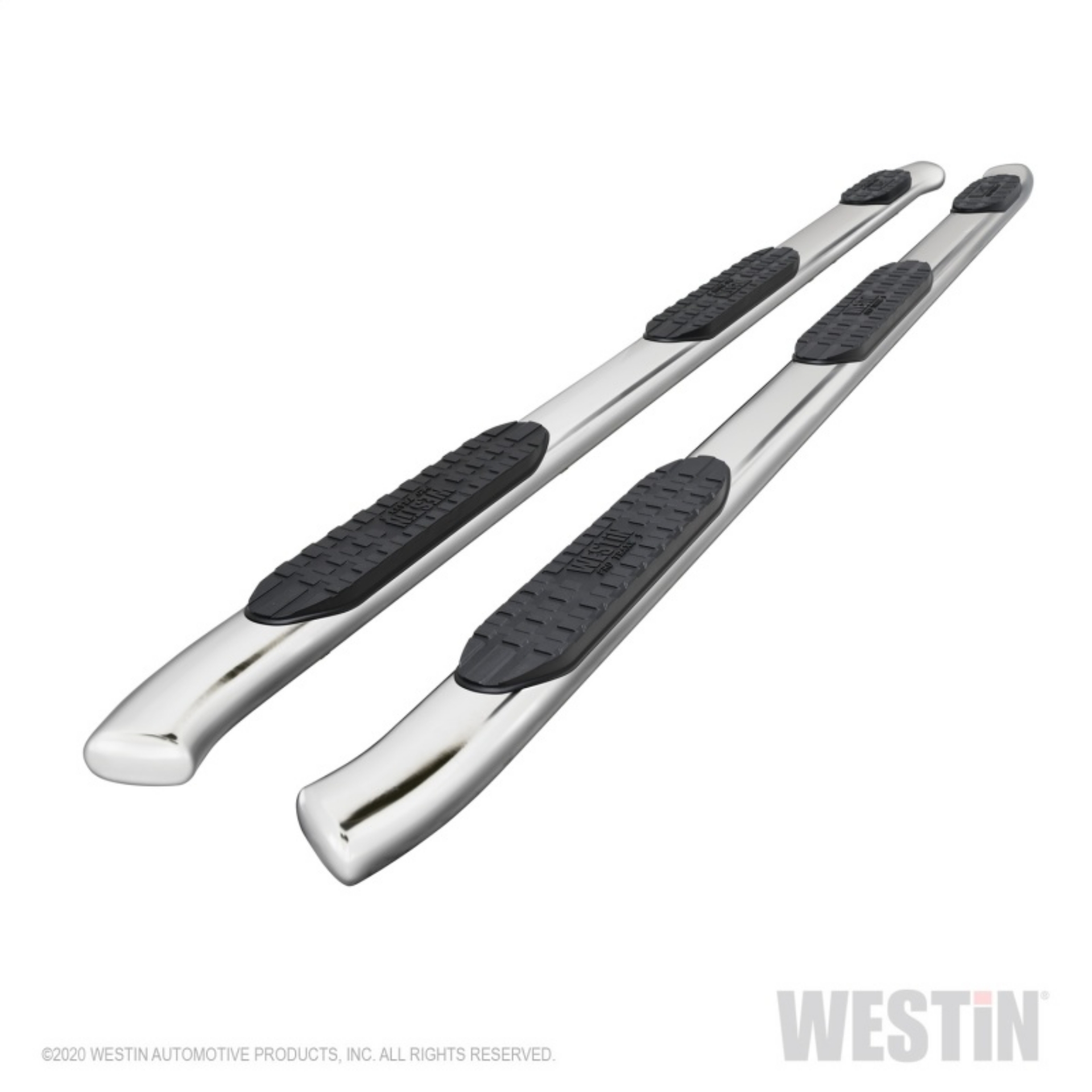 Picture of Westin 2020 Chevy Silverado 2500-3500 Double Cab 8ft Bed PRO TRAXX 5 Oval W2W Nerf Bars - SS