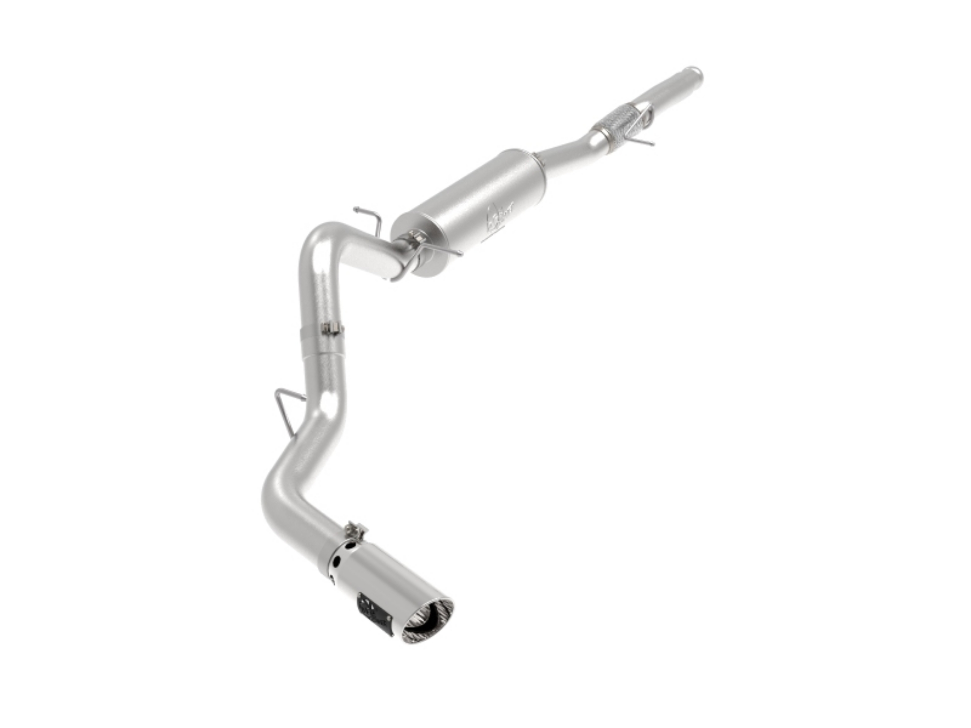 Picture of aFe Apollo GT Series 4in 409SS Cat Back Exh System Polished Tip 14-18GM Silverado 1500 V8-6-2L
