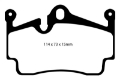 Picture of EBC 09-12 Porsche Boxster Cast Iron Rotors only 2-9 Bluestuff Rear Brake Pads