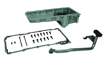 Picture of Moroso GM LS Swap w-Rear Sump & Spin-On Oil Filter Adapter Wet Sump 6qt 5-75in Aluminum Oil Pan