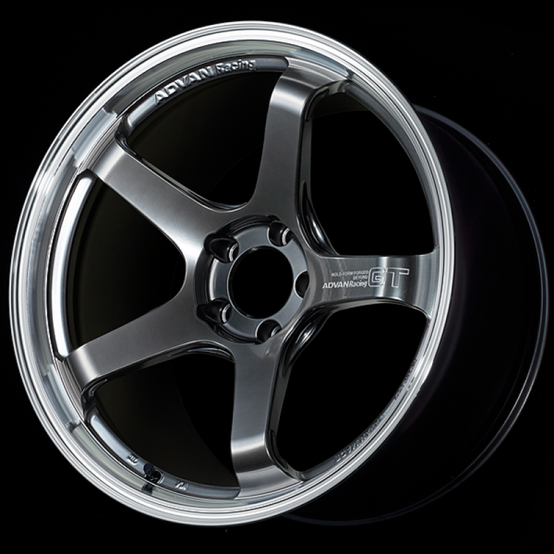 Picture of Advan GT Beyond 19x8-0 +45 5-120 Machining & Racing Hyper Black Wheel