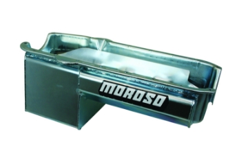 Picture of Moroso Pre-80 Chevrolet SBC-Dart Little M Power Pouch Wet Sump 7qt 8-25in Steel Oil Pan - Black