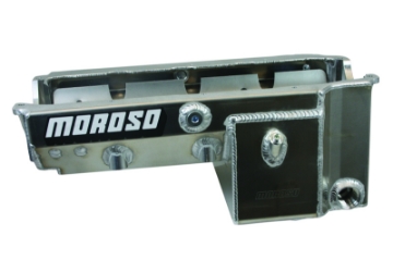 Picture of Moroso Pre-85 Chevrolet Small Block-Dart w--16An External Pick Up Wet Sump 8qt 8-25in Alum Oil Pan