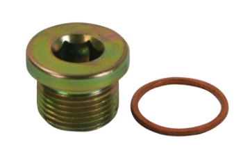 Picture of Moroso Low Warning Sensor Plug w-Copper Washer - M20 x 1-5 Thread - Steel - Single