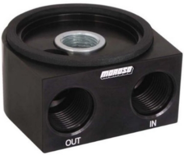 Picture of Moroso Universal Oil Filter Adapter - Sandwich - Oil Cooler - 22mm-1-5in Thread & 2-5-8in O-Ring
