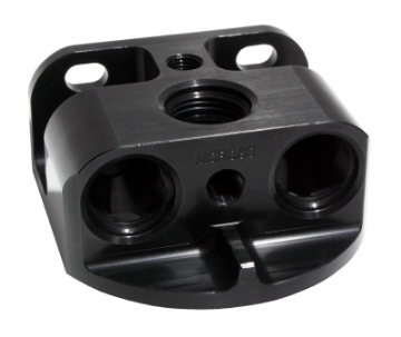 Picture of Moroso Oil Filter Adapter - Remote Mount - Front Port - 13-16in-16 & 3-4in-16 22mm Thread