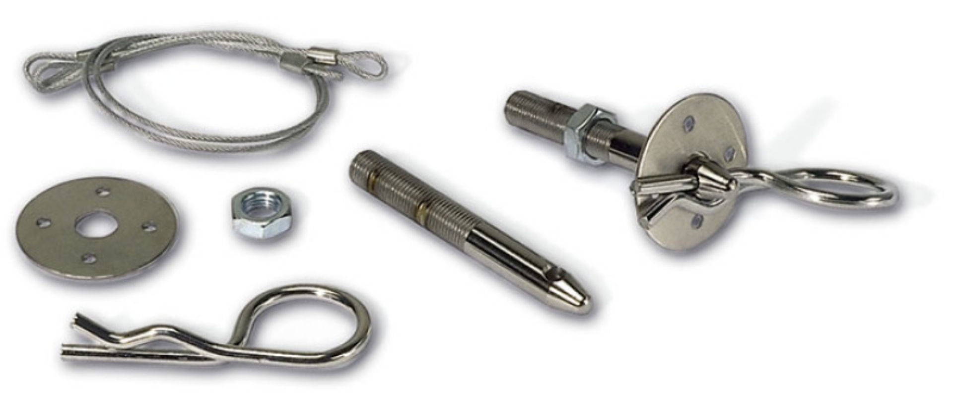 Picture of Moroso Oval Track Hood Pin Set - 3-8in Diameter - 3in Pin - Steel - 2 Pack