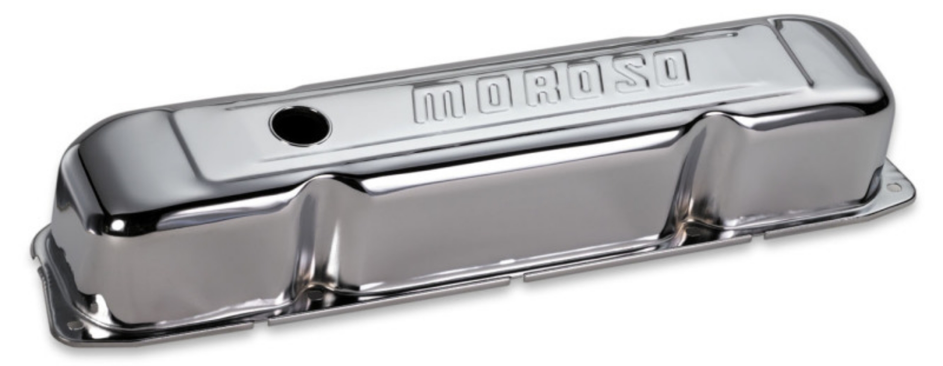 Picture of Moroso Mopar 361-440 Valve Cover - w-Baffles - Stamped Steel Chrome Plated - Pair