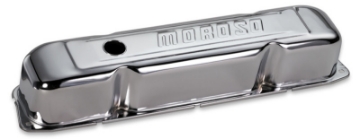 Picture of Moroso Mopar 361-440 Valve Cover - w-Baffles - Stamped Steel Chrome Plated - Pair
