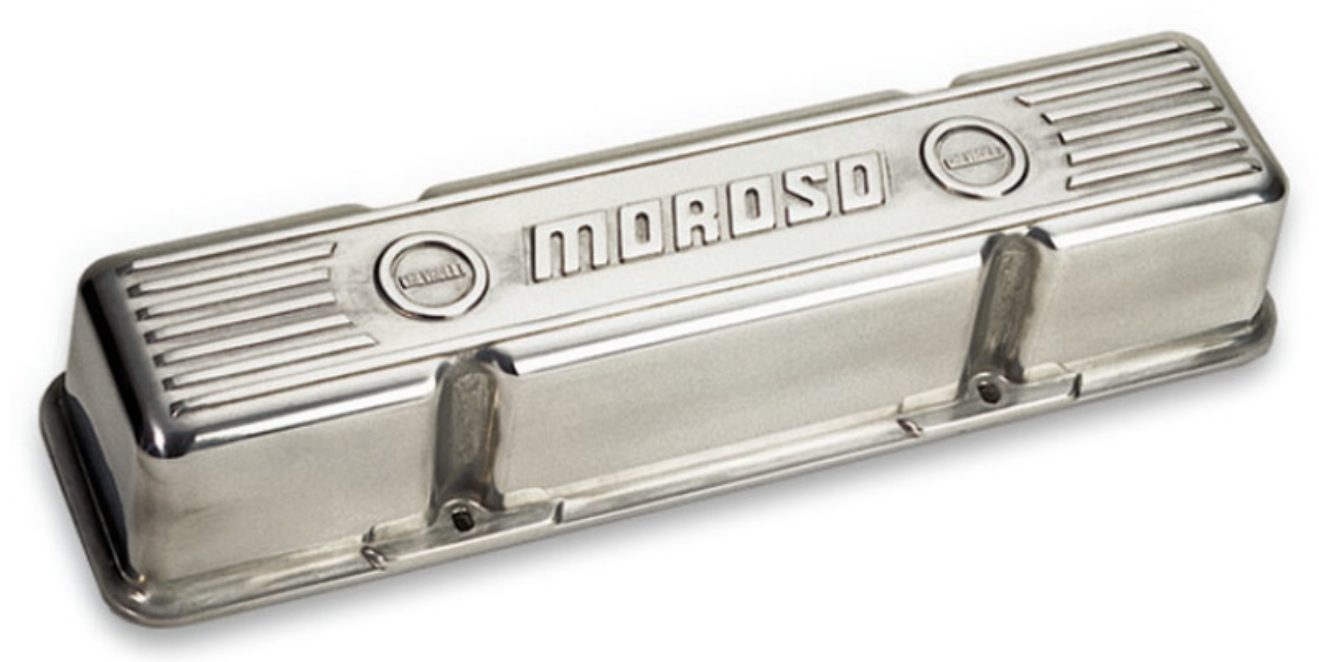 Picture of Moroso Chevrolet Small Block Valve Cover - 3-5in - Polished Aluminum - Pair