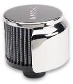 Picture of Moroso Filtered Valve Cover Breather - Push-In - Half Hood - 1-22in ID