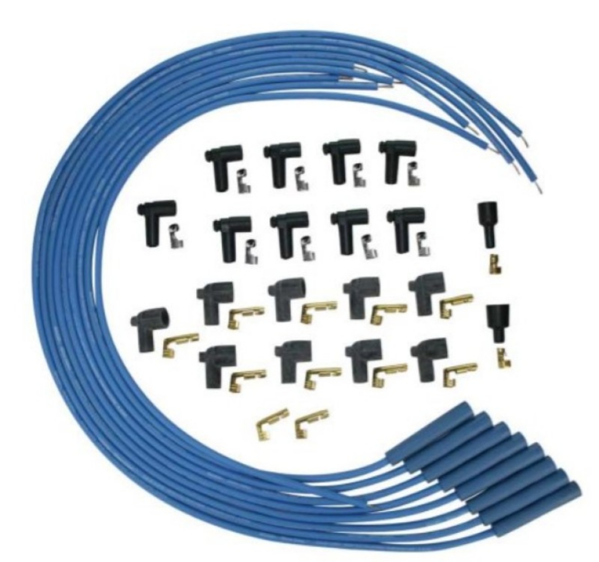 Picture of Moroso Universal Ignition Wire Set - Blue Max - Solid Core - Straight - 36in