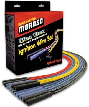Picture of Moroso Universal Ignition Wire Set - Blue Max - Spiral Core - Unsleeved - 135 Degree - Red