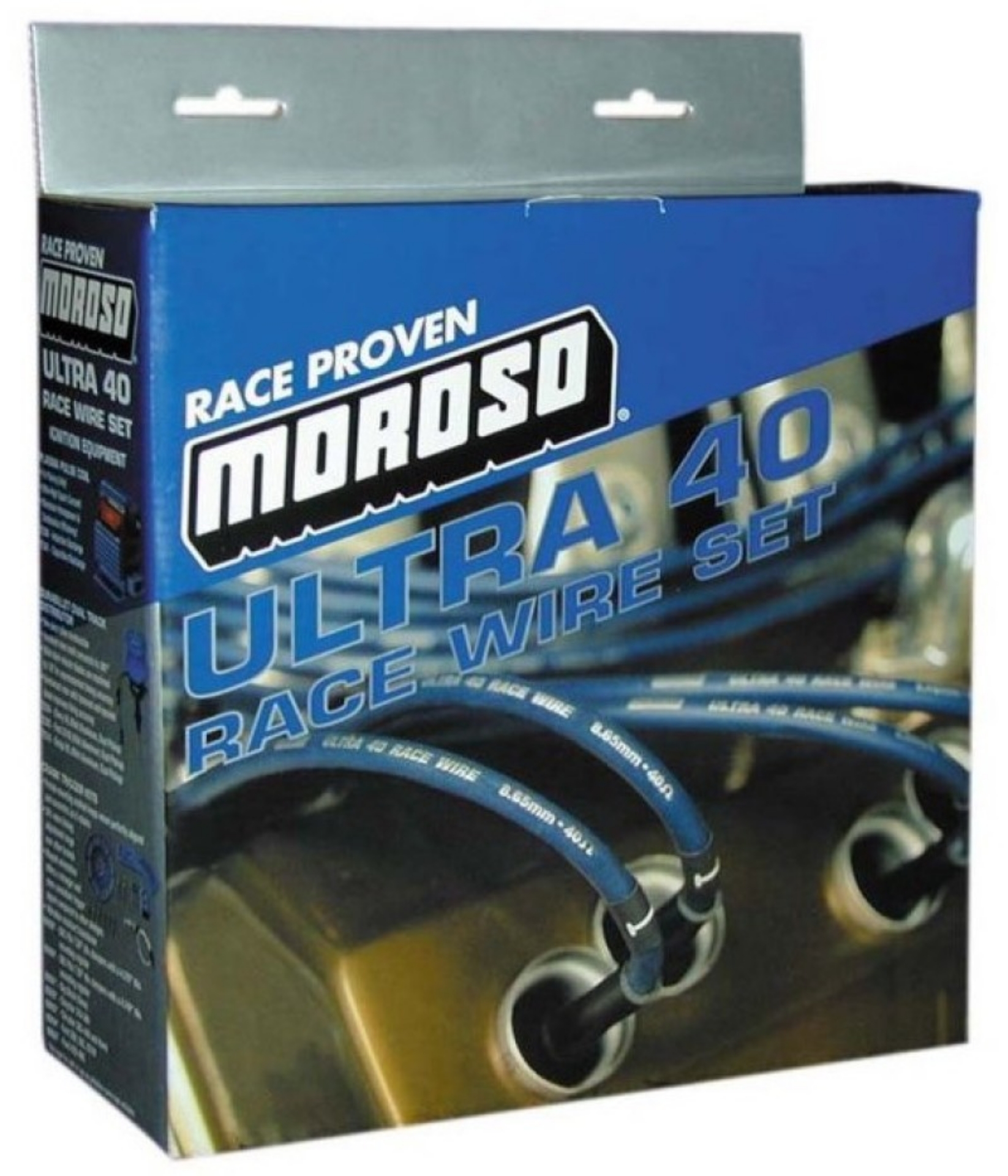 Picture of Moroso Chevrolet Big Block Ignition Wire Set - Ultra 40 - Unsleeved - HEI - Under Header - Blue