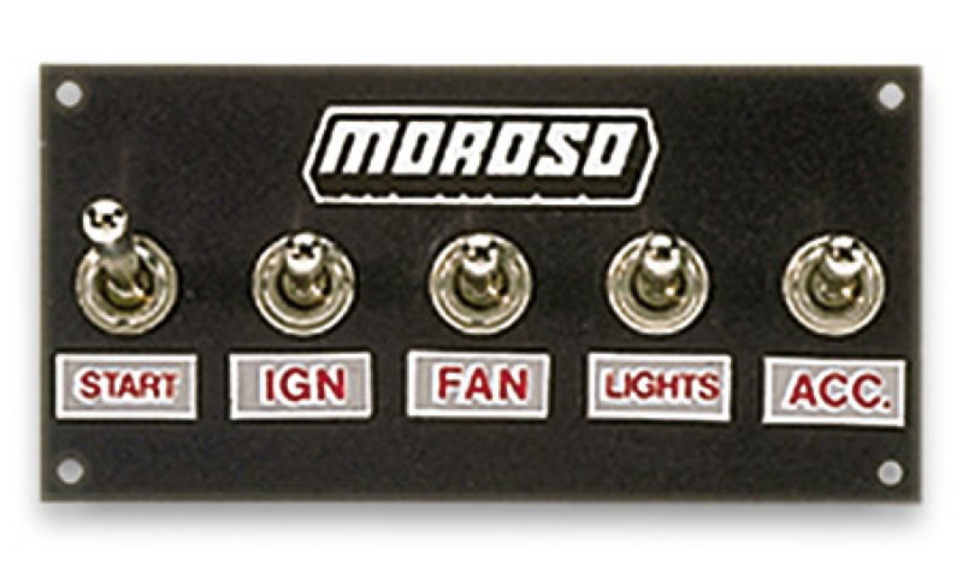 Picture of Moroso Toggle Switch Panel - Econo - 4in x 5in - Four On-Off Switches