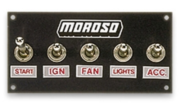 Picture of Moroso Toggle Switch Panel - Econo - 4in x 5in - Four On-Off Switches