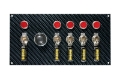 Picture of Moroso Toggle Switch Panel - Dash Mount - 4in x 7-75in - Grey-Black Fiber Design