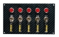Picture of Moroso Toggle Switch Panel - Dash Mount - 4in x 6-75in - Grey-Black Fiber Design