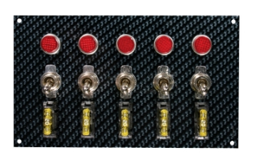 Picture of Moroso Toggle Switch Panel - Dash Mount - 4in x 6-75in - Grey-Black Fiber Design