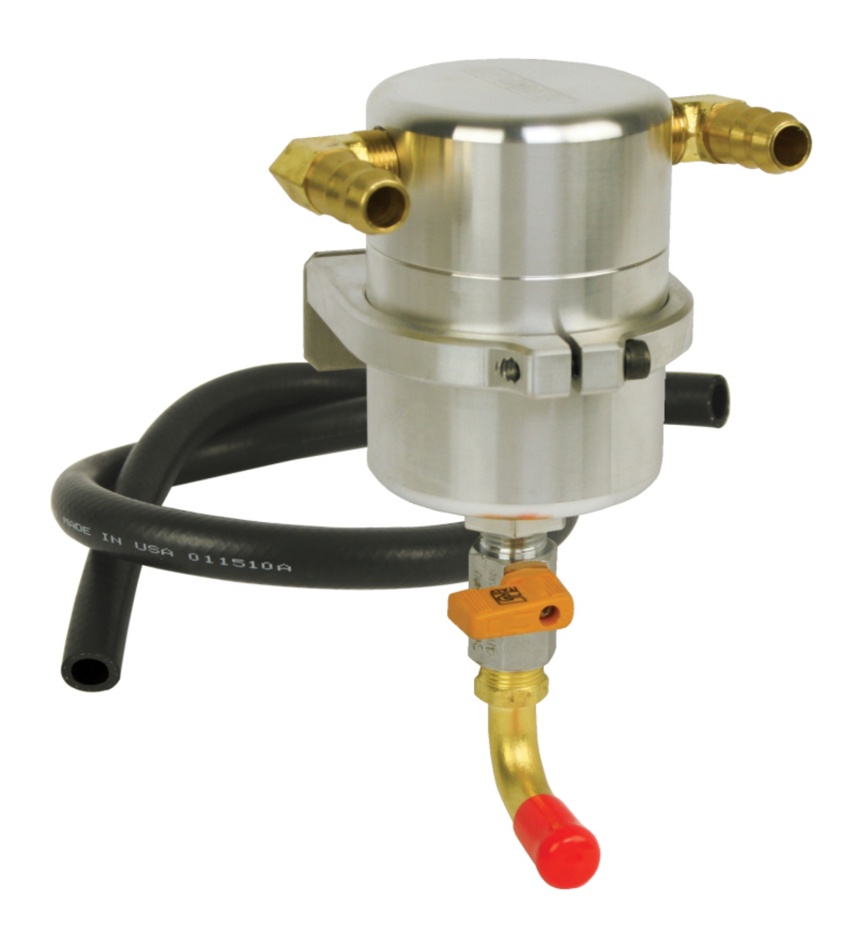 Picture of Moroso 08-15 Mitsubishi Evo 10 Air-Oil Separator Catch Can - Billet Aluminum