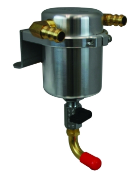 Picture of Moroso 11-14 Ford F-150 EcoBoost-5-0L Air-Oil Separator Catch Can - Large Body - Billet Aluminum