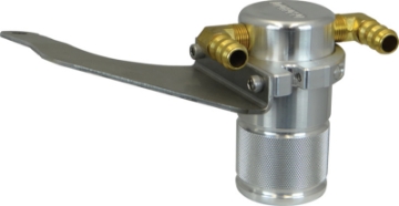 Picture of Moroso 15-17 Ford Mustang GT Air-Oil Separator Catch Can - Small Body - Billet Aluminum