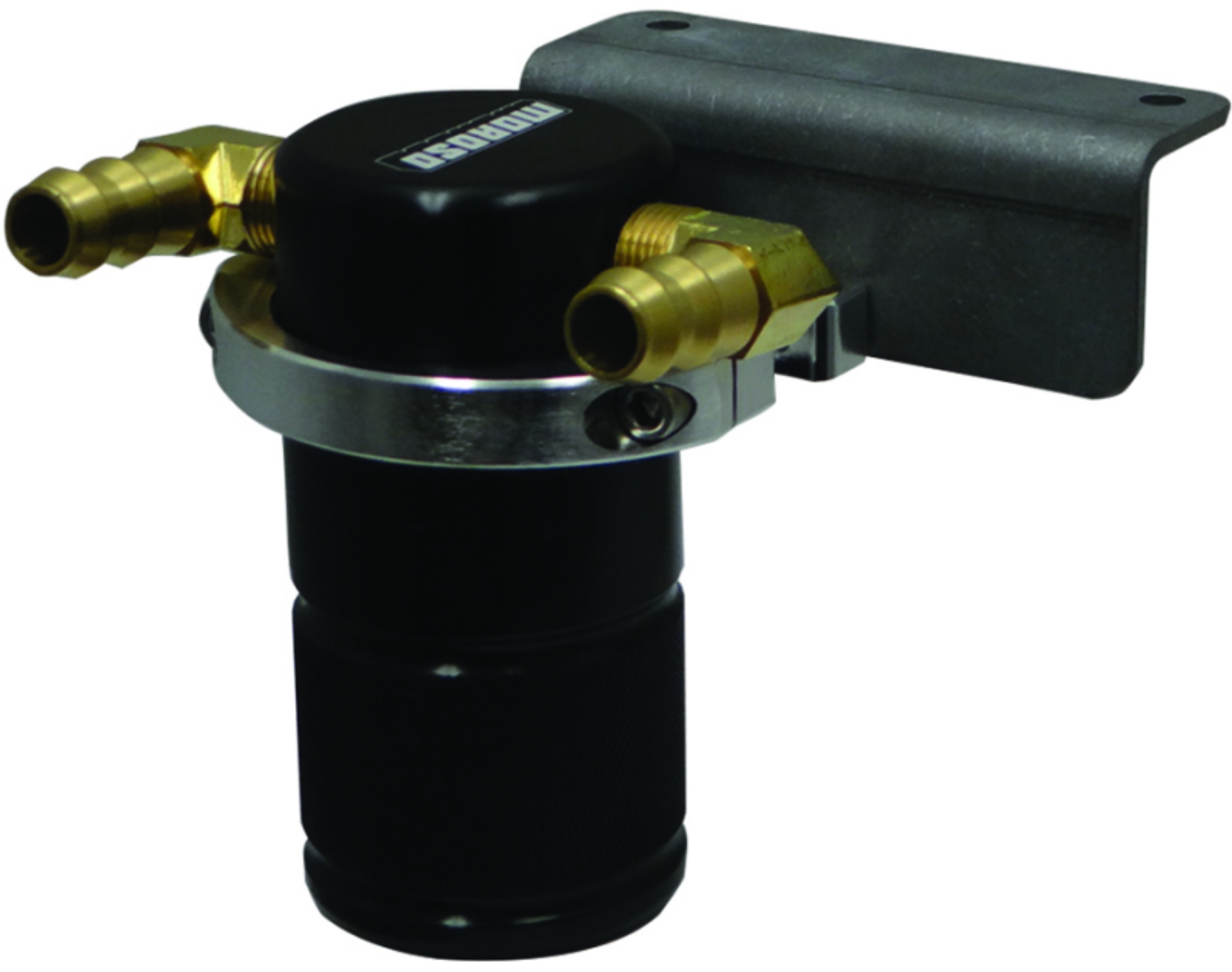 Picture of Moroso 15-19 Dodge Charger-Challenger Hellcat Air-Oil Separator Catch Can - Billet Aluminum - Black