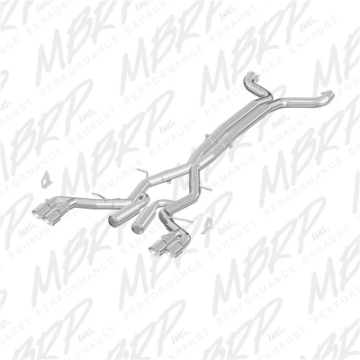 Picture of MBRP 2016 Chevy Camaro V8 6-2L 6spd 3in T409 Race Dual Cat Back w- 4-5in Quad Dual Wall Tips