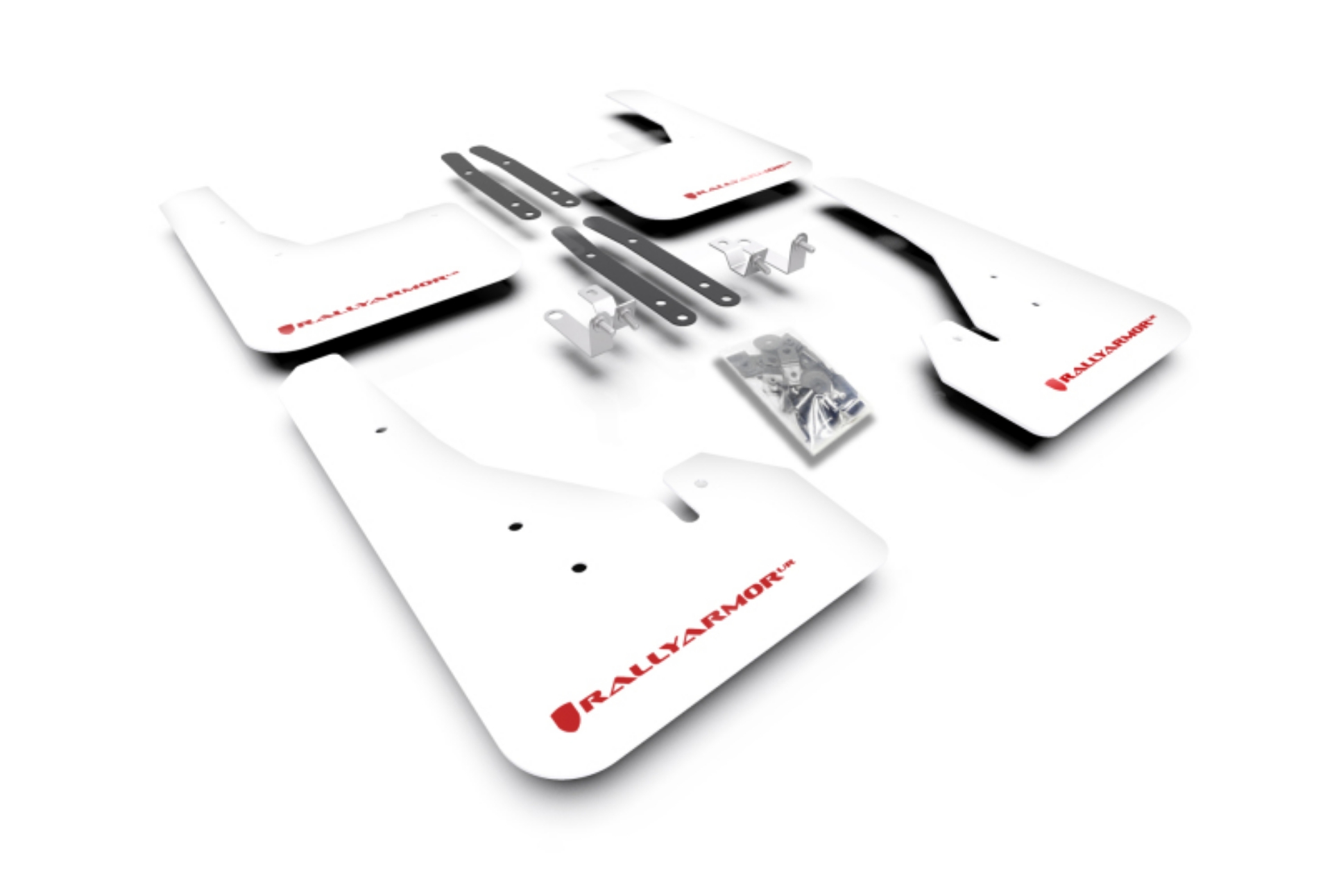 Picture of Rally Armor 18-25 Toyota Corolla Hatchback White UR Mud Flap Red Logo