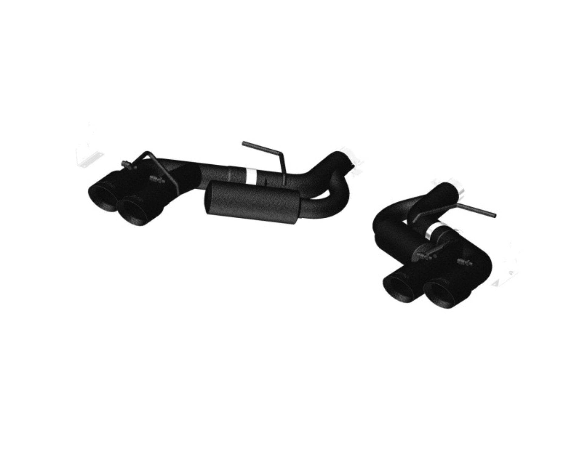 Picture of MBRP 16-19 Chevy Camaro V8 6-2L 6spd 3in Black Race Dual Axle Back w- 4-5in Quad Dual Wall Tips