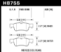 Picture of Hawk 03-06 Mercedes Benz SL500 HPS 5-0 Rear Brake Pads