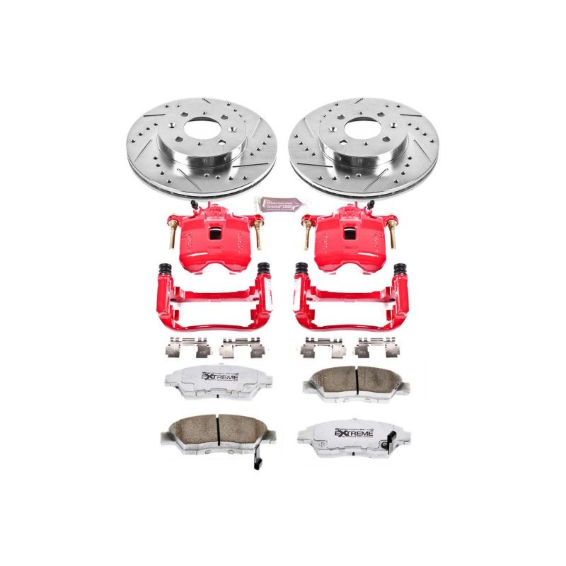 Picture of Power Stop 07-08 Honda Fit Front Z26 Street Warrior Brake Kit w-Calipers